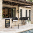 Freycinet Black Outdoor Barstool (Set of 2) by Zuomod at Eve Furniture