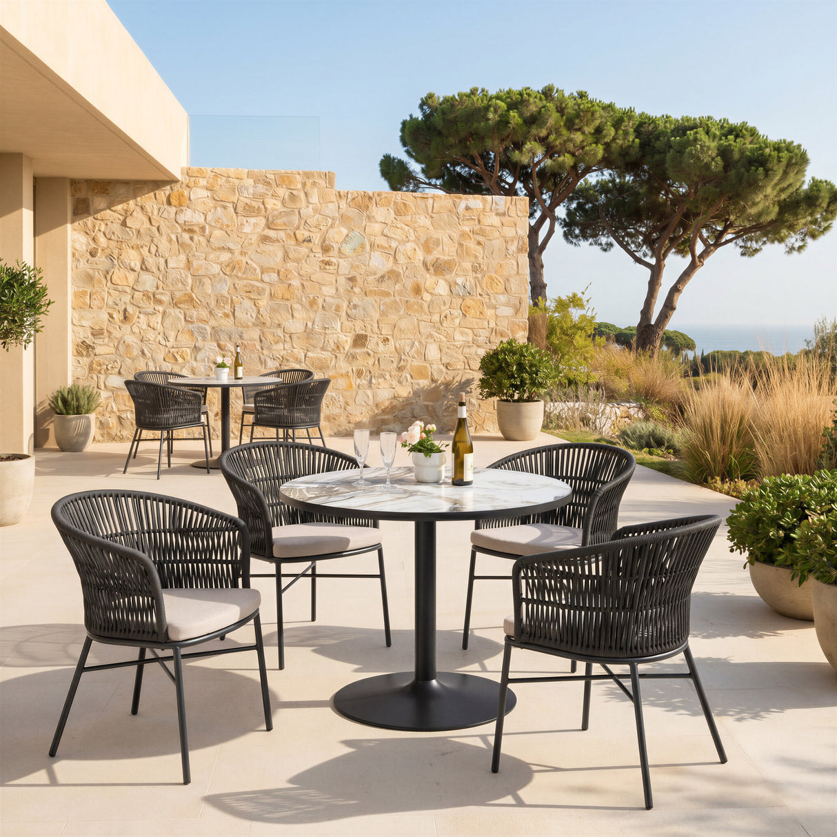 Freycinet Black Outdoor Dining Chair (Set of 2) by Zuomod at Eve Furniture