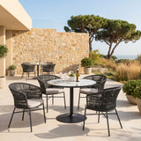 Freycinet Black Outdoor Dining Chair (Set of 2) by Zuomod at Eve Furniture