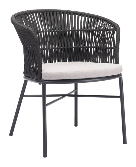 Freycinet Black Outdoor Dining Chair (Set of 2) by Zuomod at Eve Furniture