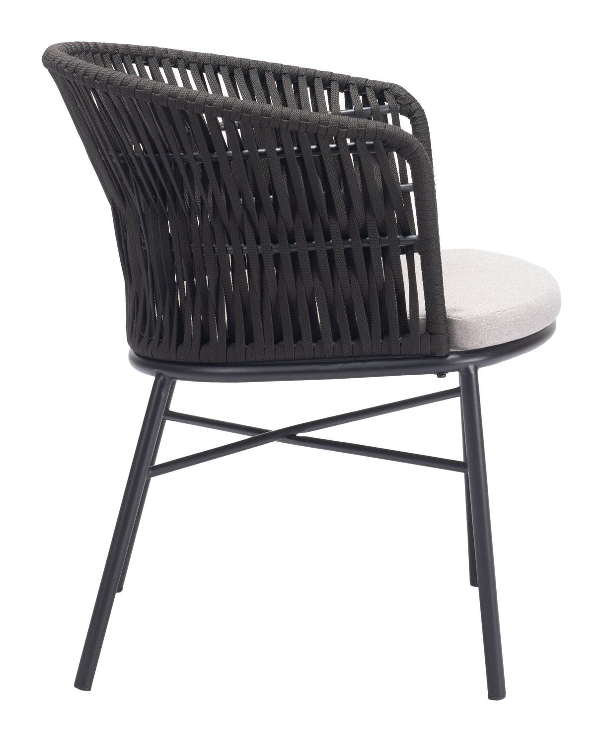 Freycinet Black Outdoor Dining Chair (Set of 2) by Zuomod at Eve Furniture