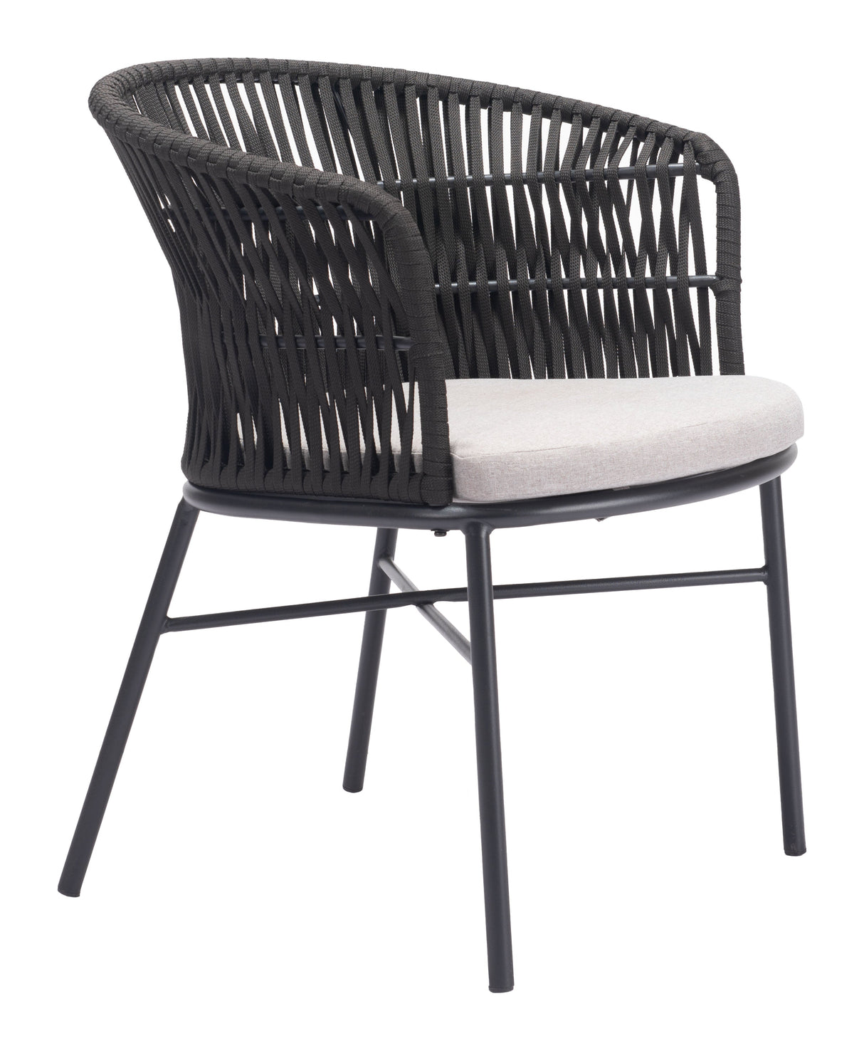 Freycinet Black Outdoor Dining Chair (Set of 2) by Zuomod at Eve Furniture