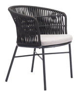 Freycinet Black Outdoor Dining Chair (Set of 2) by Zuomod at Eve Furniture
