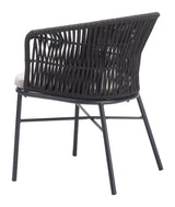 Freycinet Black Outdoor Dining Chair (Set of 2) by Zuomod at Eve Furniture