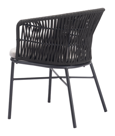 Freycinet Black Outdoor Dining Chair (Set of 2) by Zuomod at Eve Furniture
