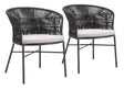 Freycinet Black Outdoor Dining Chair (Set of 2) by Zuomod at Eve Furniture