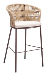 Freycinet Natural Outdoor Barstool (Set of 2) by Zuomod at Eve Furniture