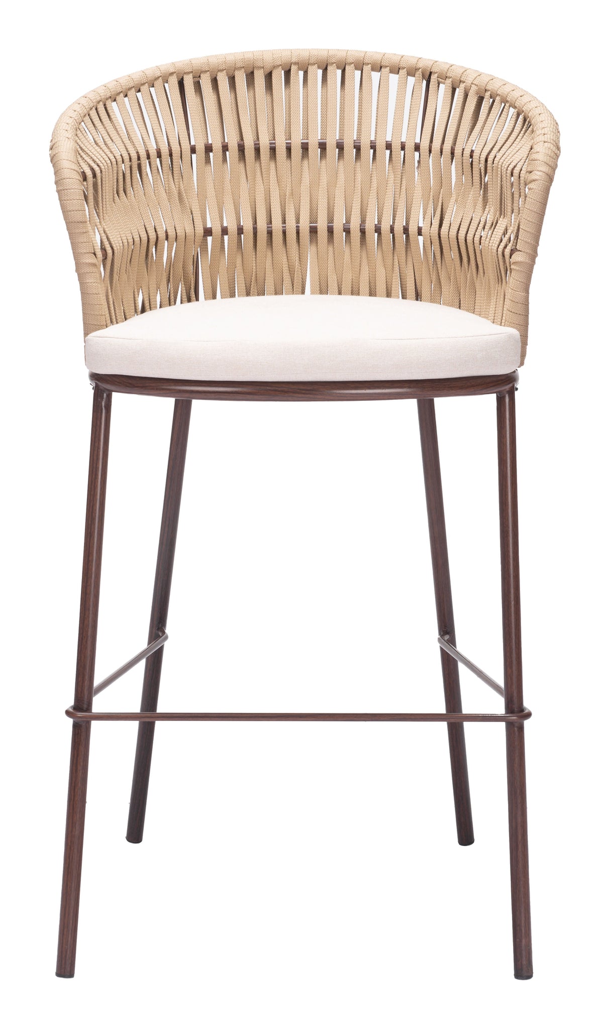 Freycinet Natural Outdoor Barstool (Set of 2) by Zuomod at Eve Furniture