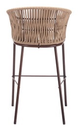Freycinet Natural Outdoor Barstool (Set of 2) by Zuomod at Eve Furniture