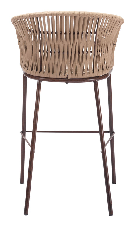 Freycinet Natural Outdoor Barstool (Set of 2) by Zuomod at Eve Furniture