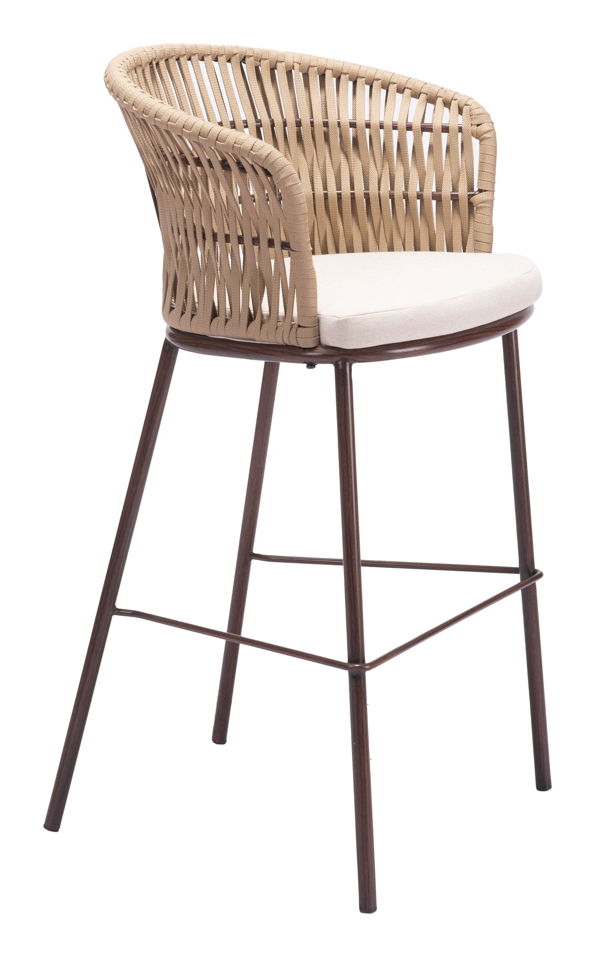 Freycinet Natural Outdoor Barstool (Set of 2) by Zuomod at Eve Furniture