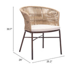 Freycinet Natural Outdoor Dining Chair (Set of 2) by Zuomod at Eve Furniture