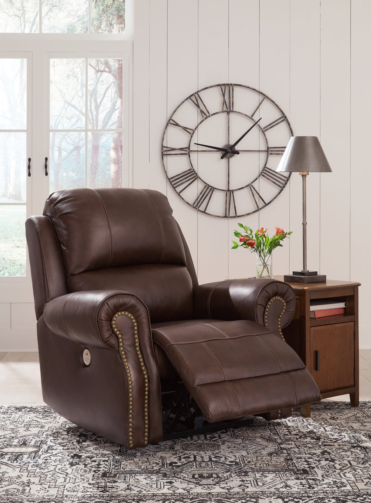 Freyeburg Walnut Power Recliner