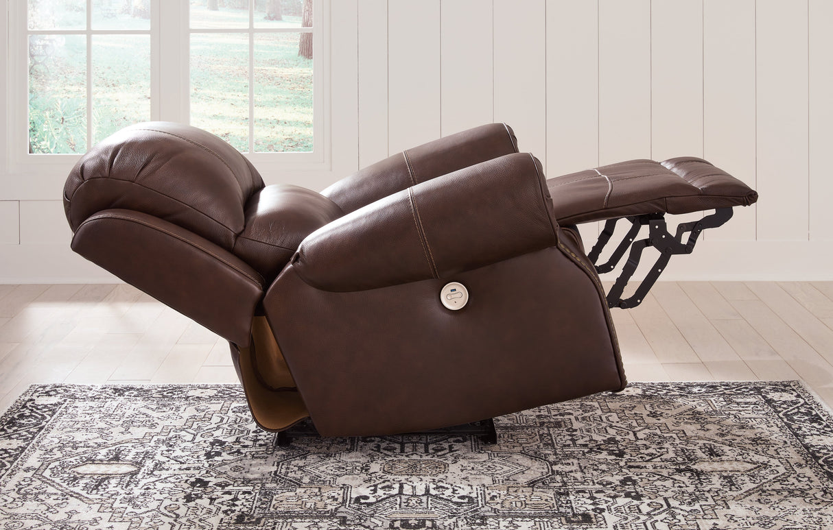 Freyeburg Walnut Power Recliner