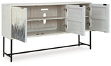 Freyton White/Gray Accent Cabinet by Ashley at Eve Furniture