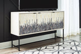 Freyton White/Gray Accent Cabinet by Ashley at Eve Furniture