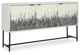 Freyton White/Gray Accent Cabinet by Ashley at Eve Furniture