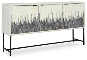 Freyton White/Gray Accent Cabinet by Ashley at Eve Furniture