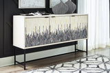 Freyton White/Gray Accent Cabinet by Ashley at Eve Furniture