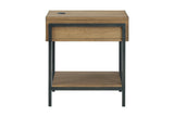 Fridley Brown/Black End Table by Ashley at Eve Furniture