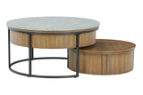 Fridley Gray/Brown/Black Nesting Coffee Table by Ashley at Eve Furniture