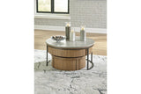 Fridley Gray/Brown/Black Nesting Coffee Table by Ashley at Eve Furniture