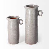 Frieda Large Freckled Gray Ceramic Jug by Mercana at Eve Furniture