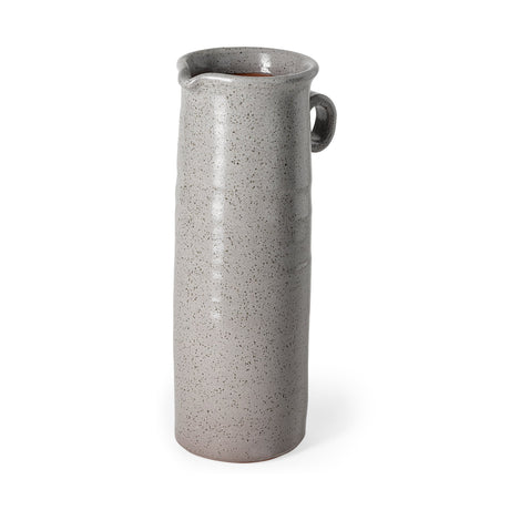 Frieda Large Freckled Gray Ceramic Jug by Mercana at Eve Furniture