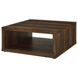 Frisco Dark Pine 2-Piece Coffee and End Table Set by Coaster at Eve Furniture