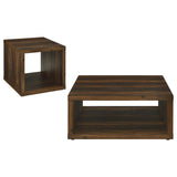 Frisco Dark Pine 2-Piece Coffee and End Table Set by Coaster at Eve Furniture