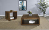 Frisco Dark Pine Square Engineered Wood Side End Table by Coaster at Eve Furniture