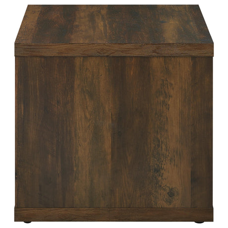Frisco Dark Pine Square Engineered Wood Side End Table by Coaster at Eve Furniture