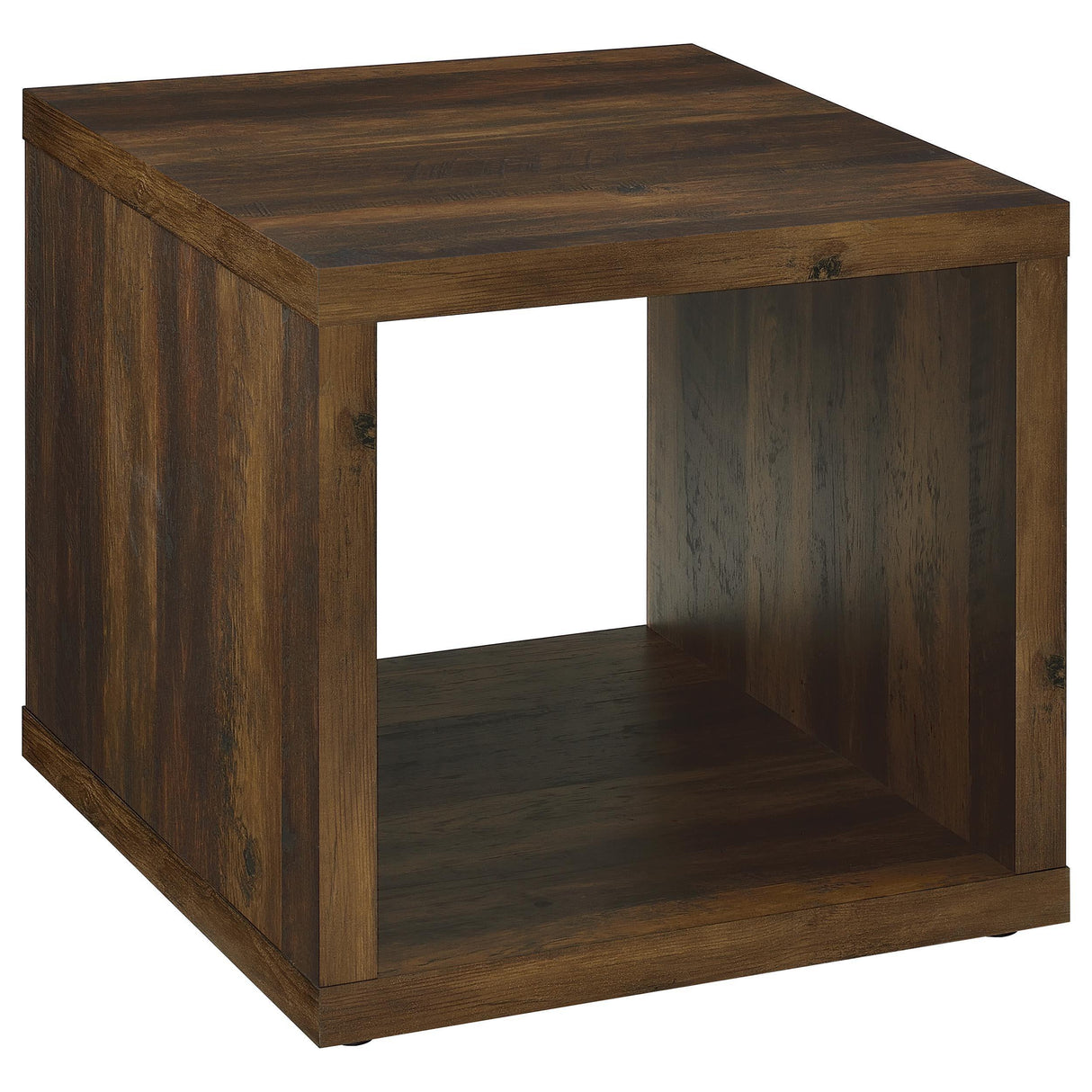 Frisco Dark Pine Square Engineered Wood Side End Table by Coaster at Eve Furniture