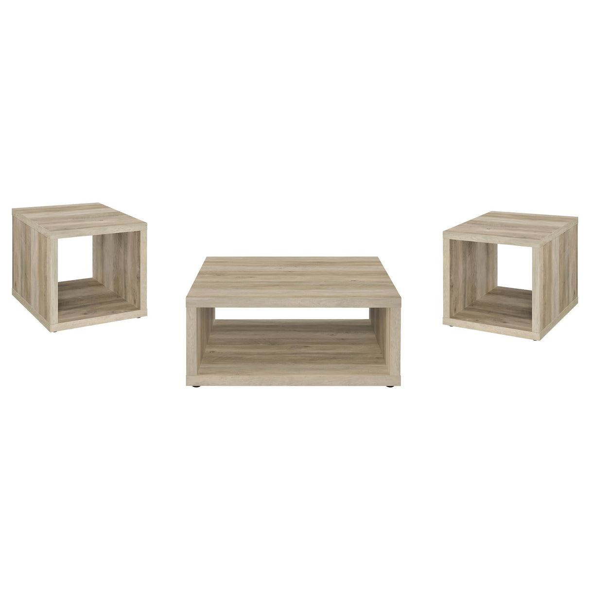 Frisco Distressed Pine 3-Piece Coffee and End Table Set by Coaster at Eve Furniture