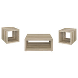Frisco Distressed Pine 3-Piece Coffee and End Table Set by Coaster at Eve Furniture
