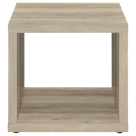 Frisco Distressed Pine Square Engineered Wood Side End Table by Coaster at Eve Furniture