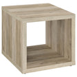 Frisco Distressed Pine Square Engineered Wood Side End Table by Coaster at Eve Furniture
