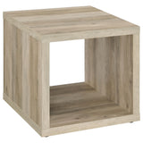 Frisco Distressed Pine Square Engineered Wood Side End Table by Coaster at Eve Furniture
