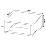 Frisco Square Engineered Wood Coffee Table Dark Pine by Coaster at Eve Furniture
