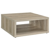 Frisco Square Engineered Wood Coffee Table Distressed Pine by Coaster at Eve Furniture