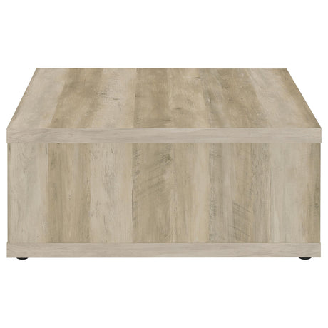 Frisco Square Engineered Wood Coffee Table Distressed Pine by Coaster at Eve Furniture