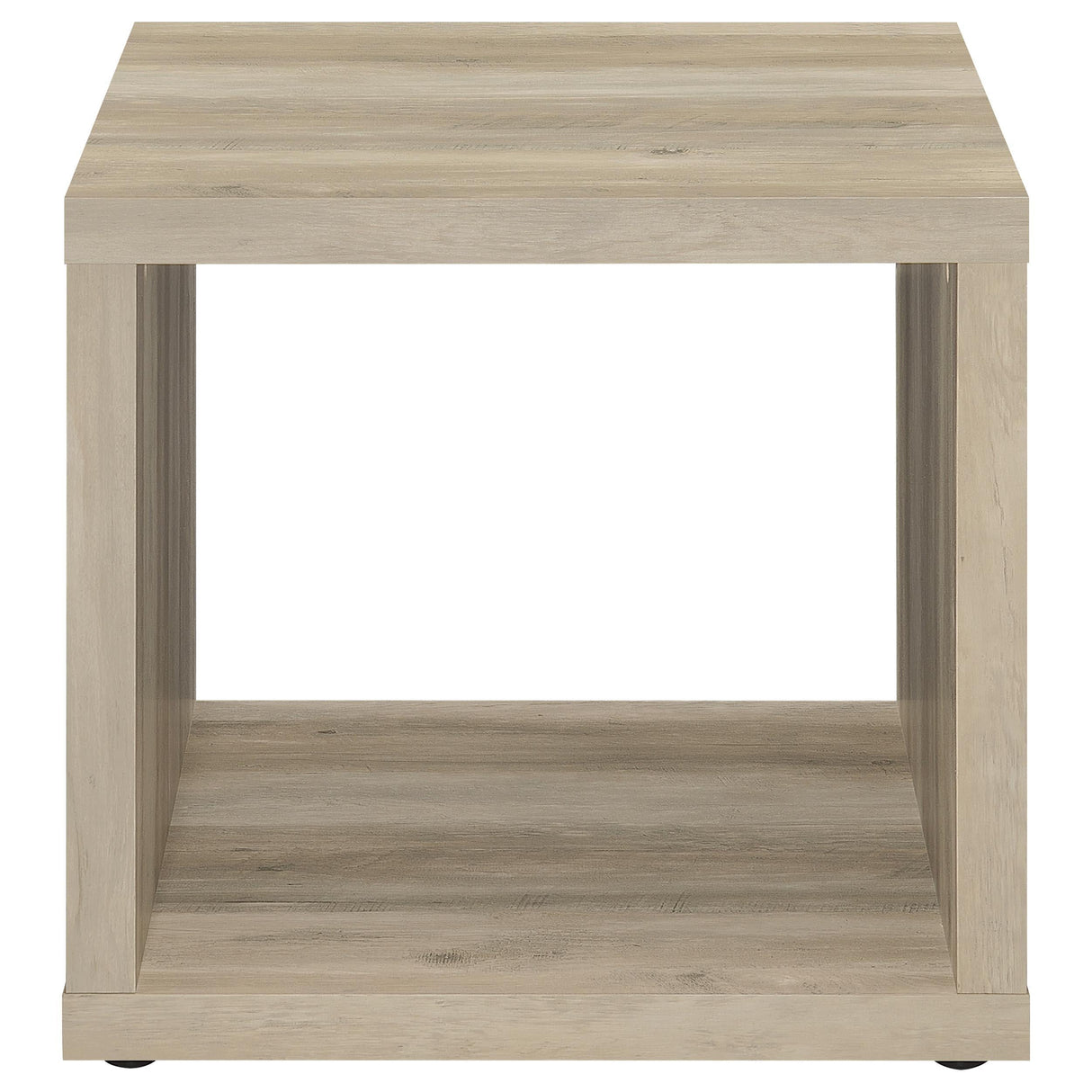 Frisco Square Engineered Wood Side End Table Distressed Pine