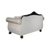 Frisina Beige/Dark Cherry Loveseat by Furniture of America at Eve Furniture
