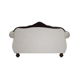 Frisina Beige/Dark Cherry Loveseat by Furniture of America at Eve Furniture