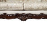 Frisina Beige/Dark Cherry Sofa by Furniture of America at Eve Furniture