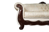 Frisina Beige/Dark Cherry Sofa by Furniture of America at Eve Furniture