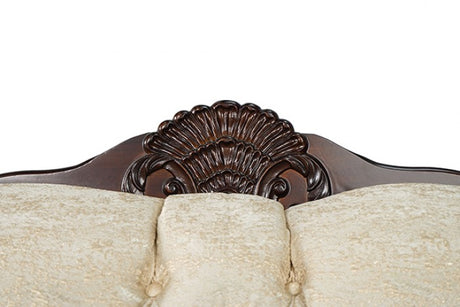 Frisina Beige/Dark Cherry Sofa by Furniture of America at Eve Furniture