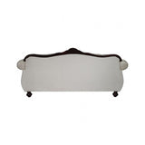 Frisina Beige/Dark Cherry Sofa by Furniture of America at Eve Furniture