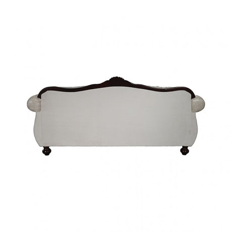 Frisina Beige/Dark Cherry Sofa by Furniture of America at Eve Furniture
