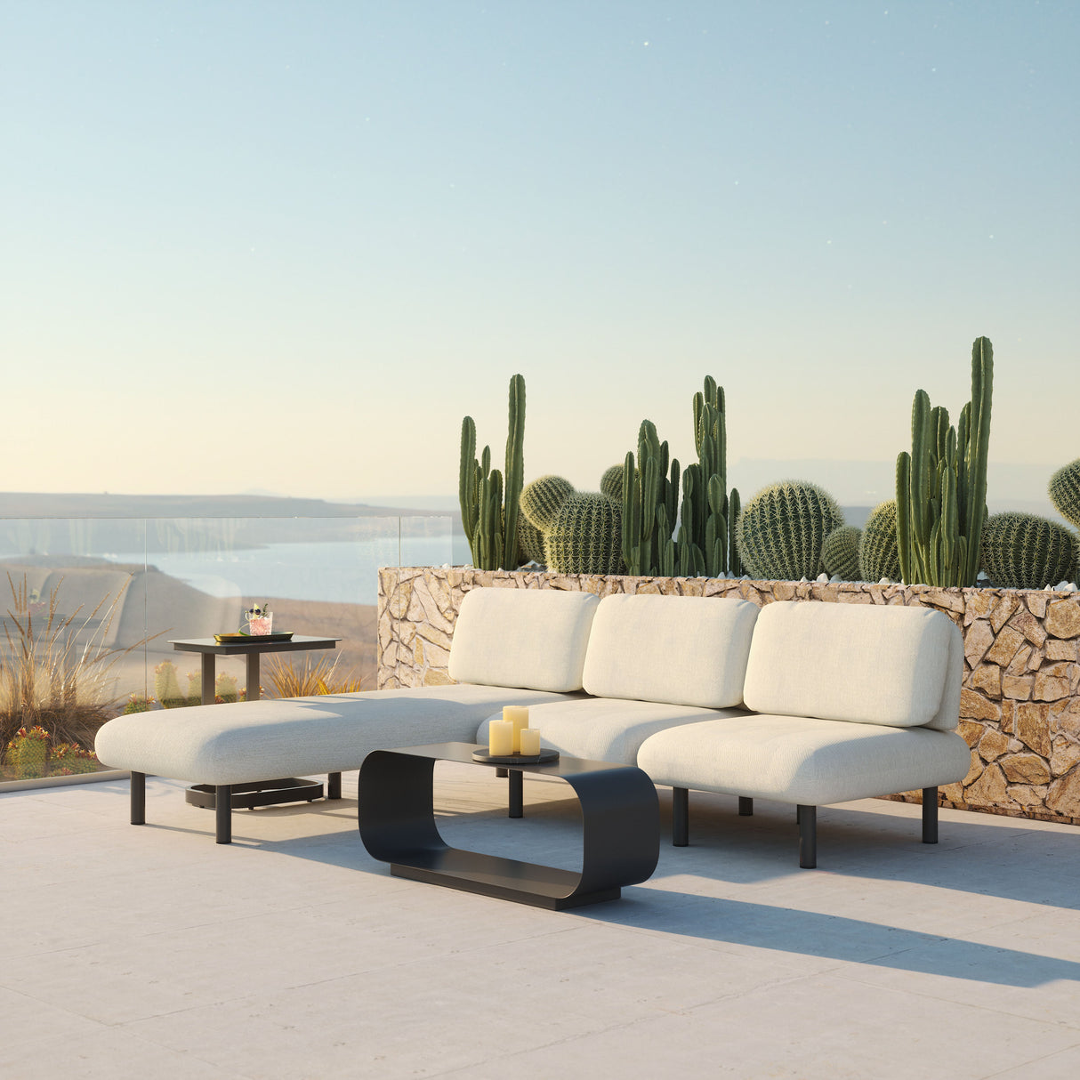 Friss Black Outdoor End Table by Zuomod at Eve Furniture